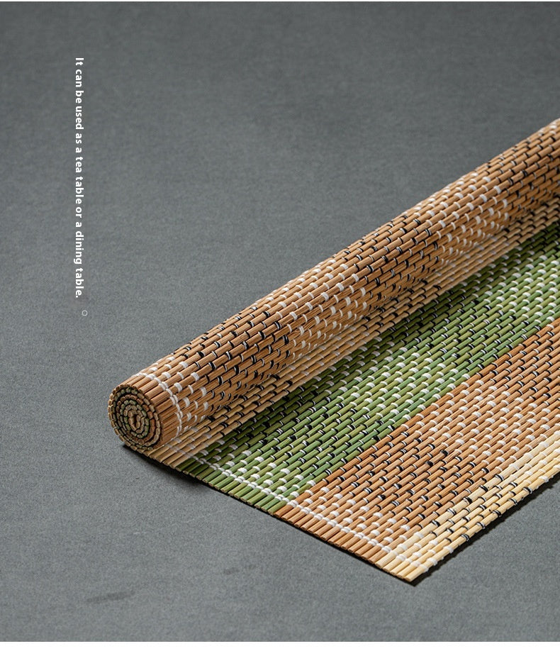 Colorful bamboo mat