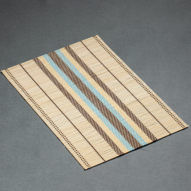 Colorful bamboo mat