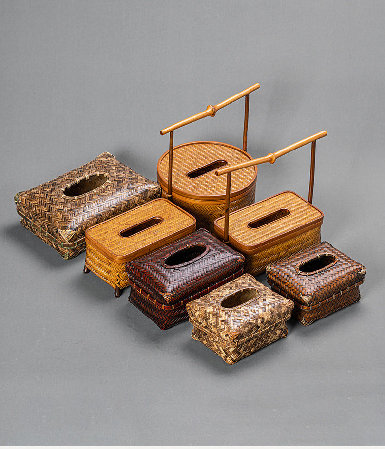 Bamboo Woven Tissue Box