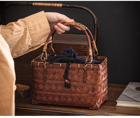 Bamboo Woven Handbag
