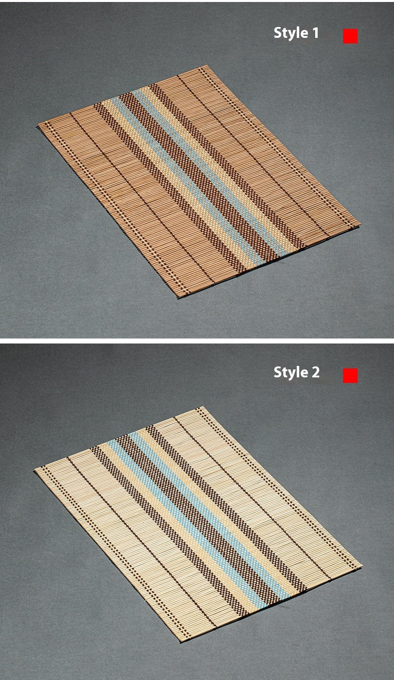 Colorful bamboo mat