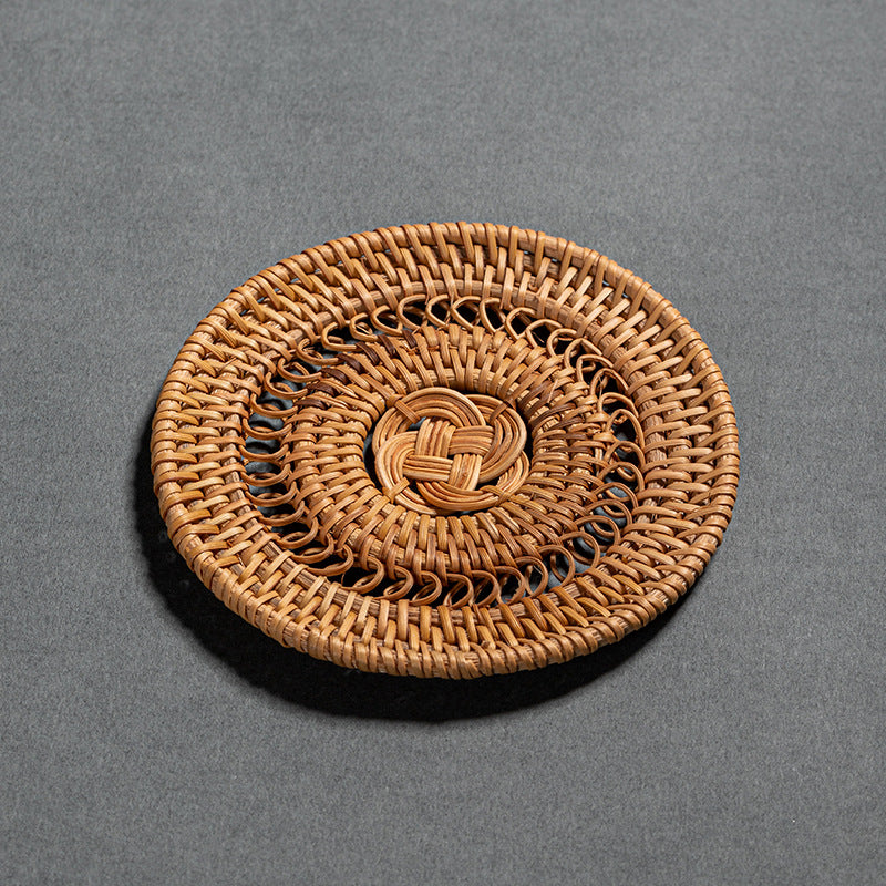 Chinese style creative rattan coaster