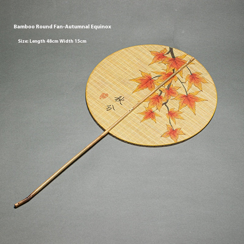 Rollable Bamboo Woven Waist Fan