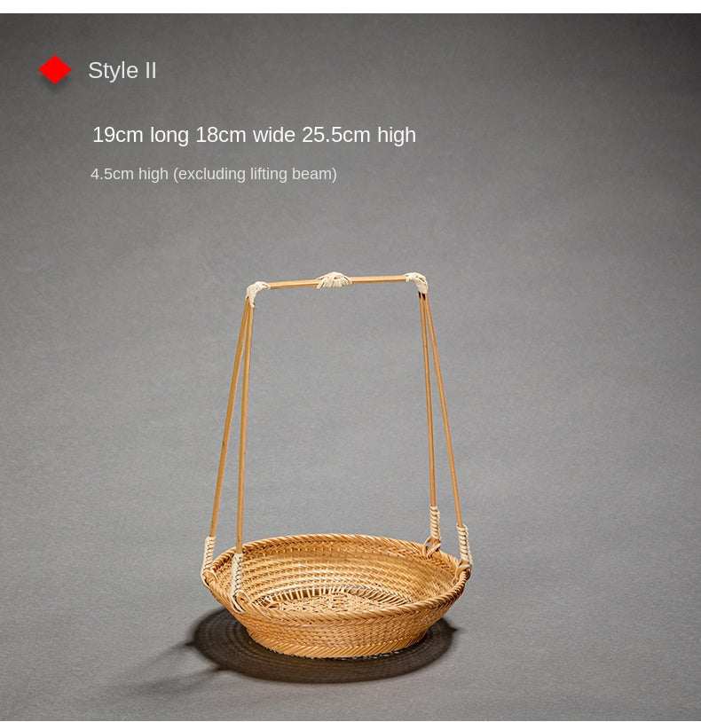 Bamboo Woven Storage Basket with Lid