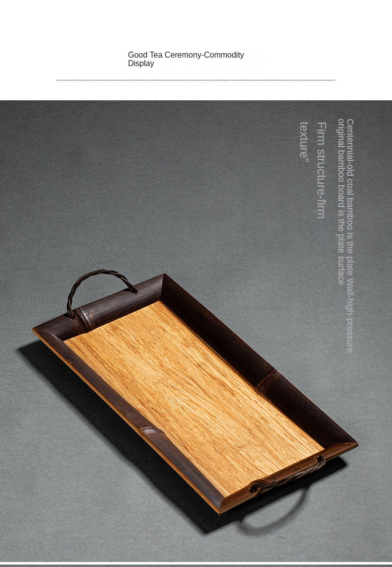 Old Coal Bamboo Tea Tray