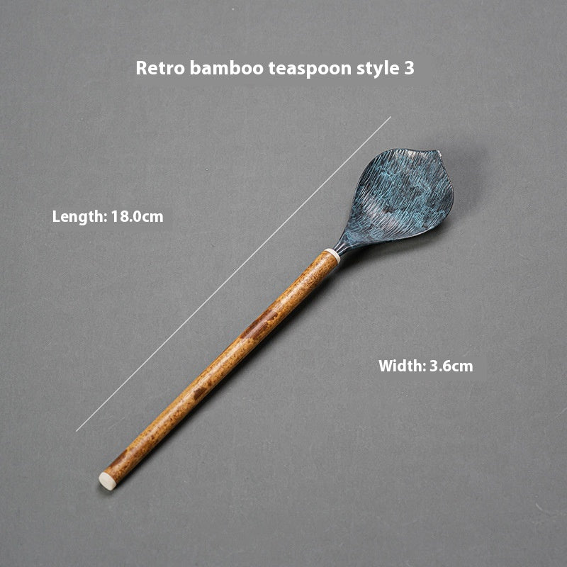 Tea Spoon Single Piece Yunfei Hammered Copper Tea Scoop