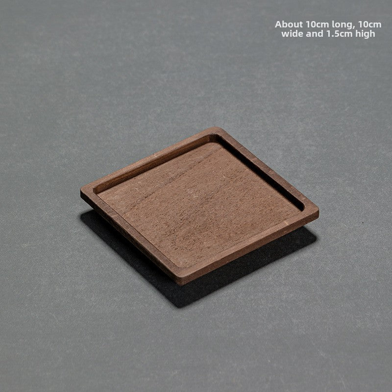 Wooden tea ceremony coaster
