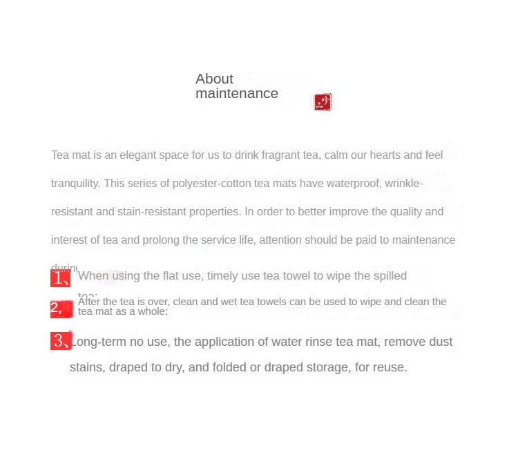 High-Grade Absorbent Cotton and Linen Tea Cloth