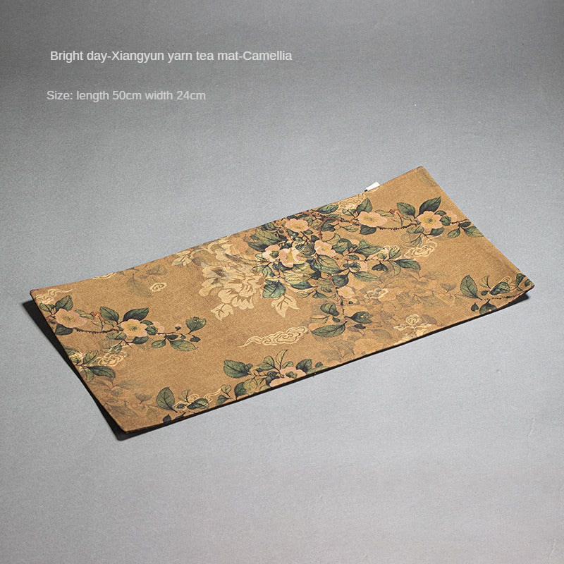 Chinese Style Xiangyun Silk Tea Mat