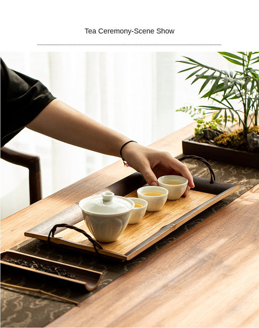 Old Coal Bamboo Tea Tray
