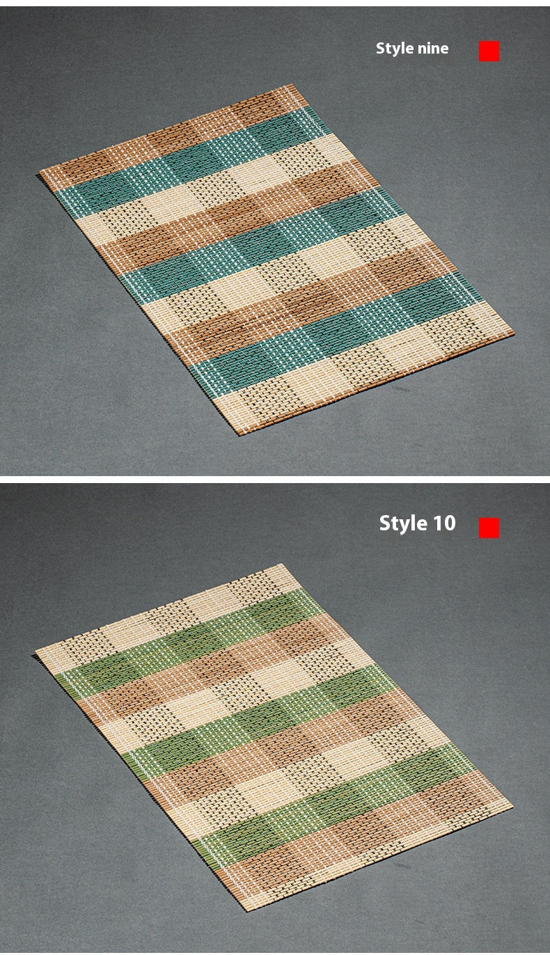 Colorful bamboo mat