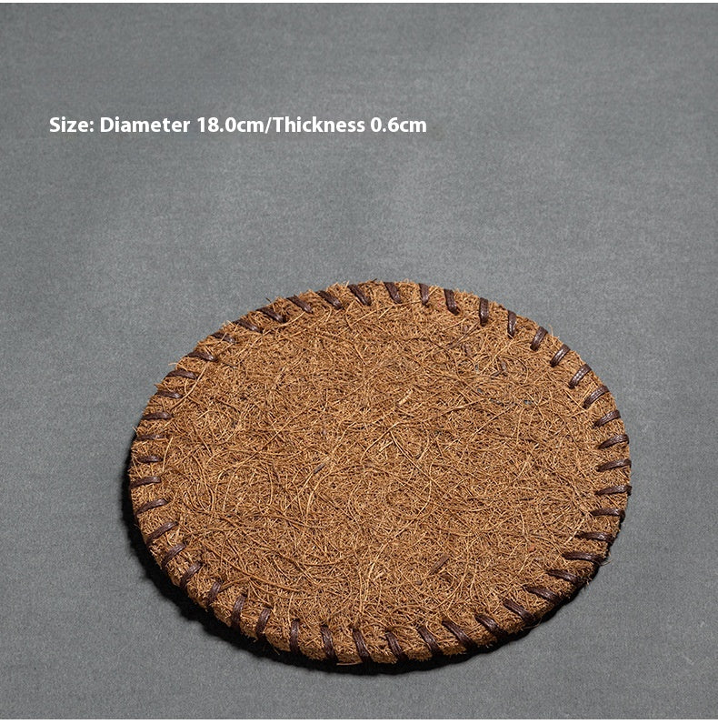 Coconut Palm Coaster Tea Mat Thickened Bristle Mat