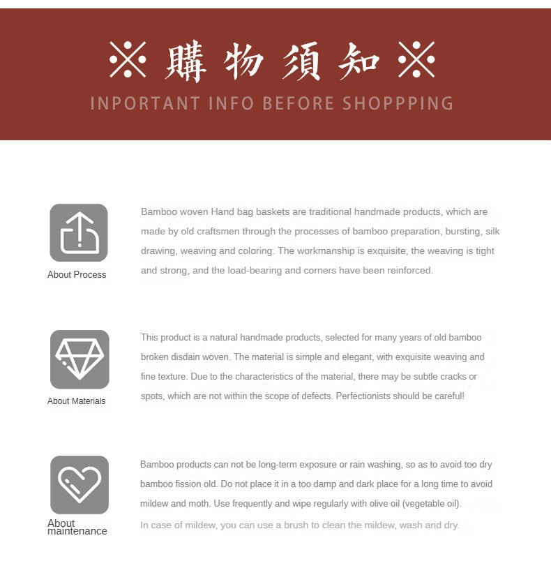 Retro Bamboo Woven Bag