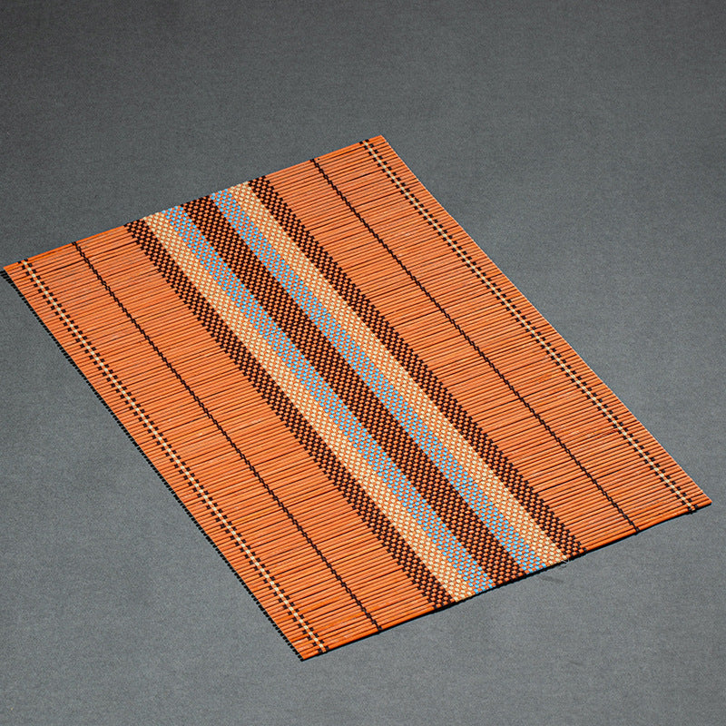 Colorful bamboo mat