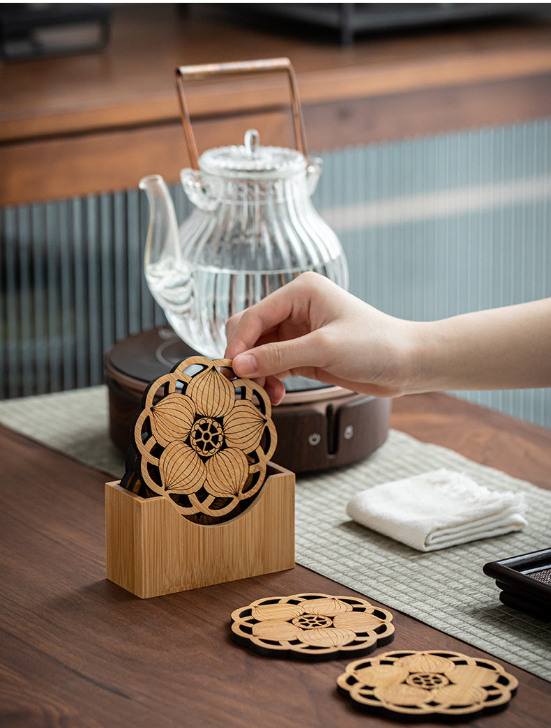茶道用禅中国竹カップマット