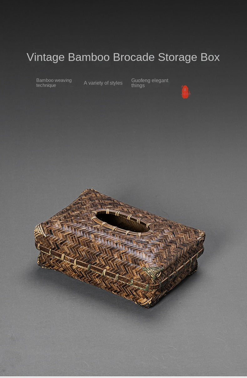Bamboo Woven Tissue Box