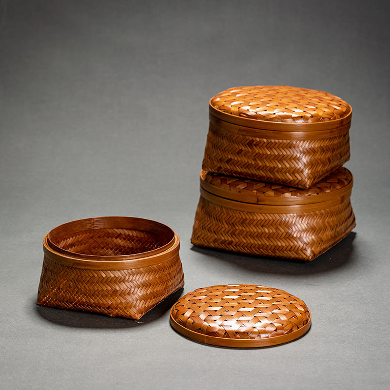 Bamboo Tea Set Storage Box
