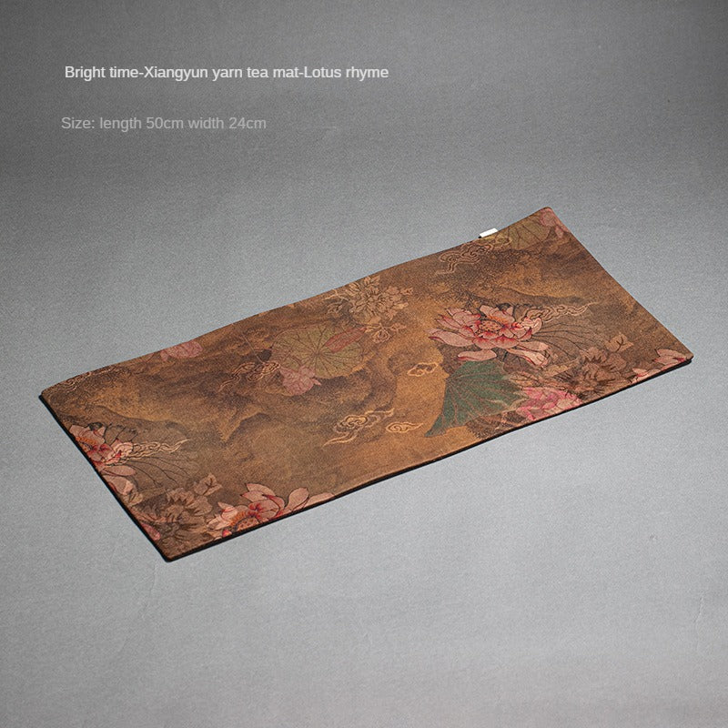Chinese Style Xiangyun Silk Tea Mat