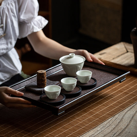 Household Solid Wood Tea Tray Food Tray
