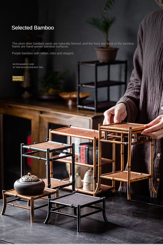 Purple Bamboo Orchid Stand