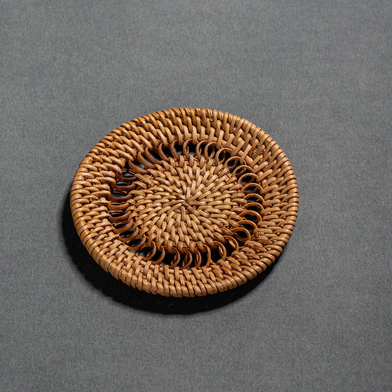 Chinese style creative rattan coaster