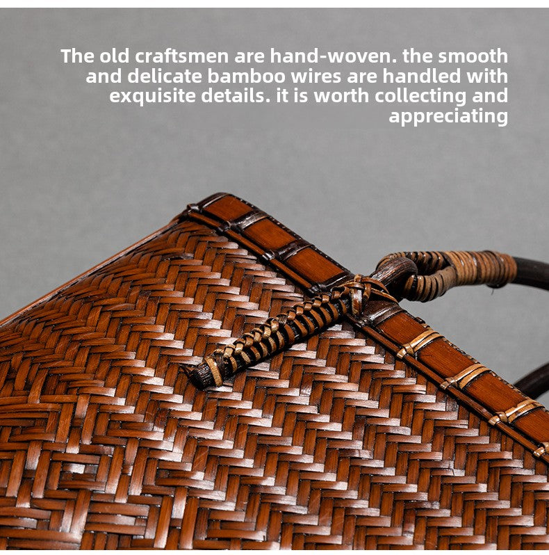Handheld Retro Bamboo Woven Bag
