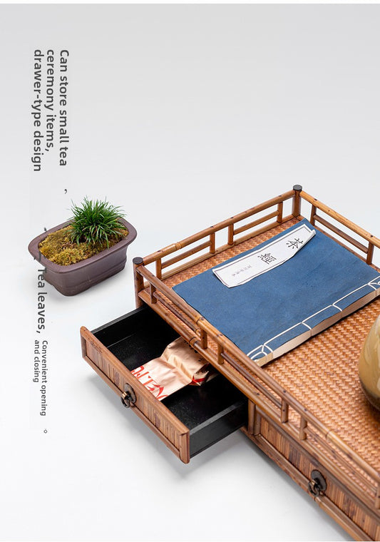Bamboo mat storage tray