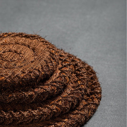 Brown Silk Tea Mat