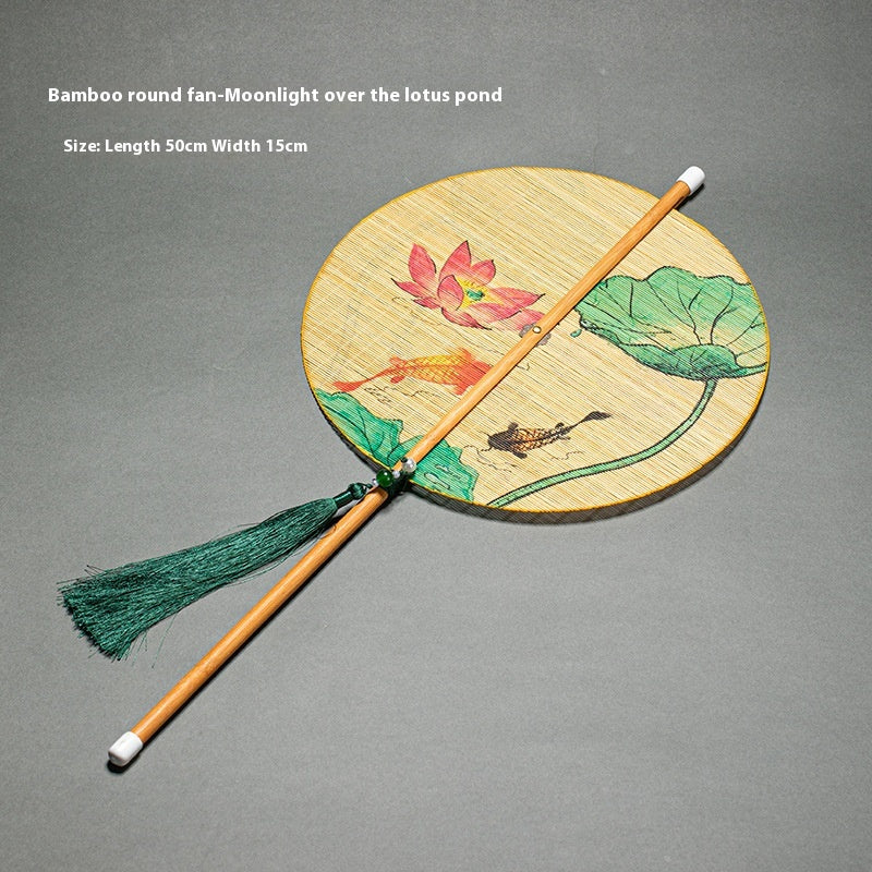 Rollable Bamboo Woven Waist Fan