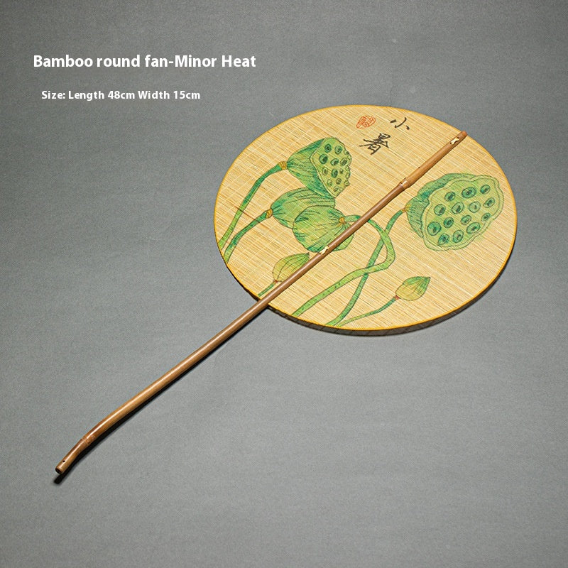Rollable Bamboo Woven Waist Fan