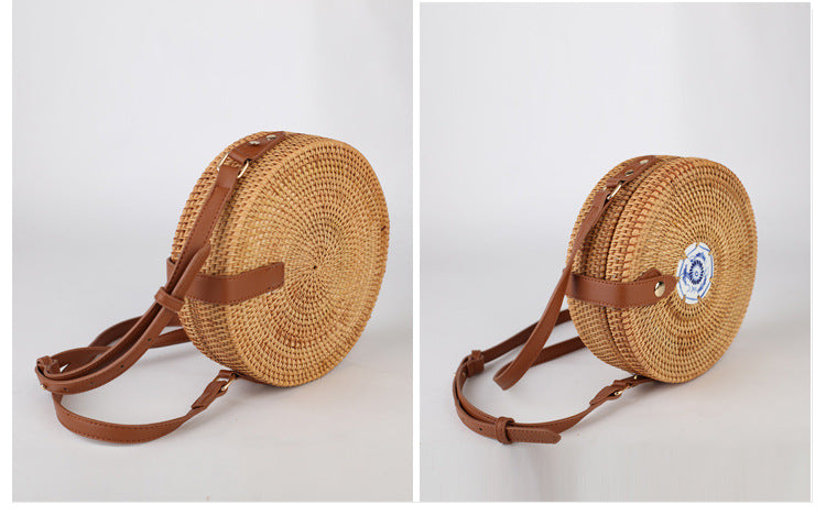 Handmade Indonesian Rattan Woven Shoulder Bag