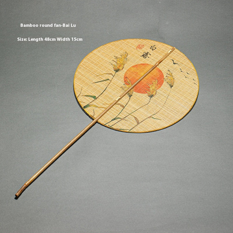 Rollable Bamboo Woven Waist Fan