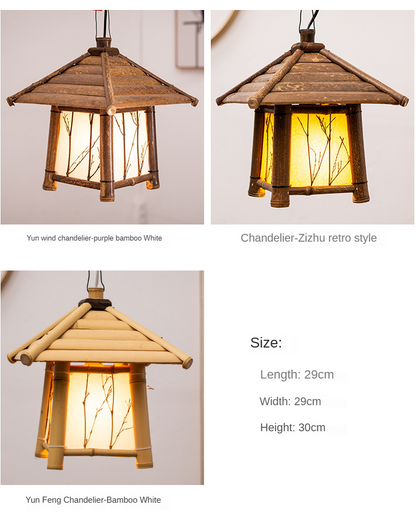Antique bamboo-made table lamp