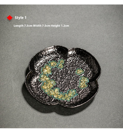 Enamel Japanese Style Metal Tea Cup Coaster