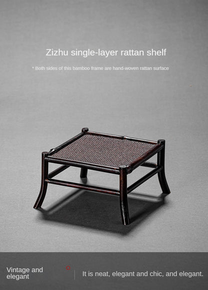 Purple Bamboo Orchid Stand