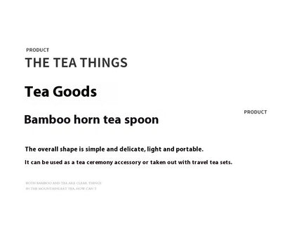 Ox Horn Tea Scoop  Long Handle Matcha Spoon