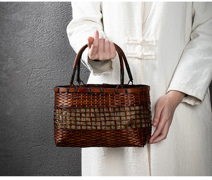 Handmade Retro Bamboo Woven Bag