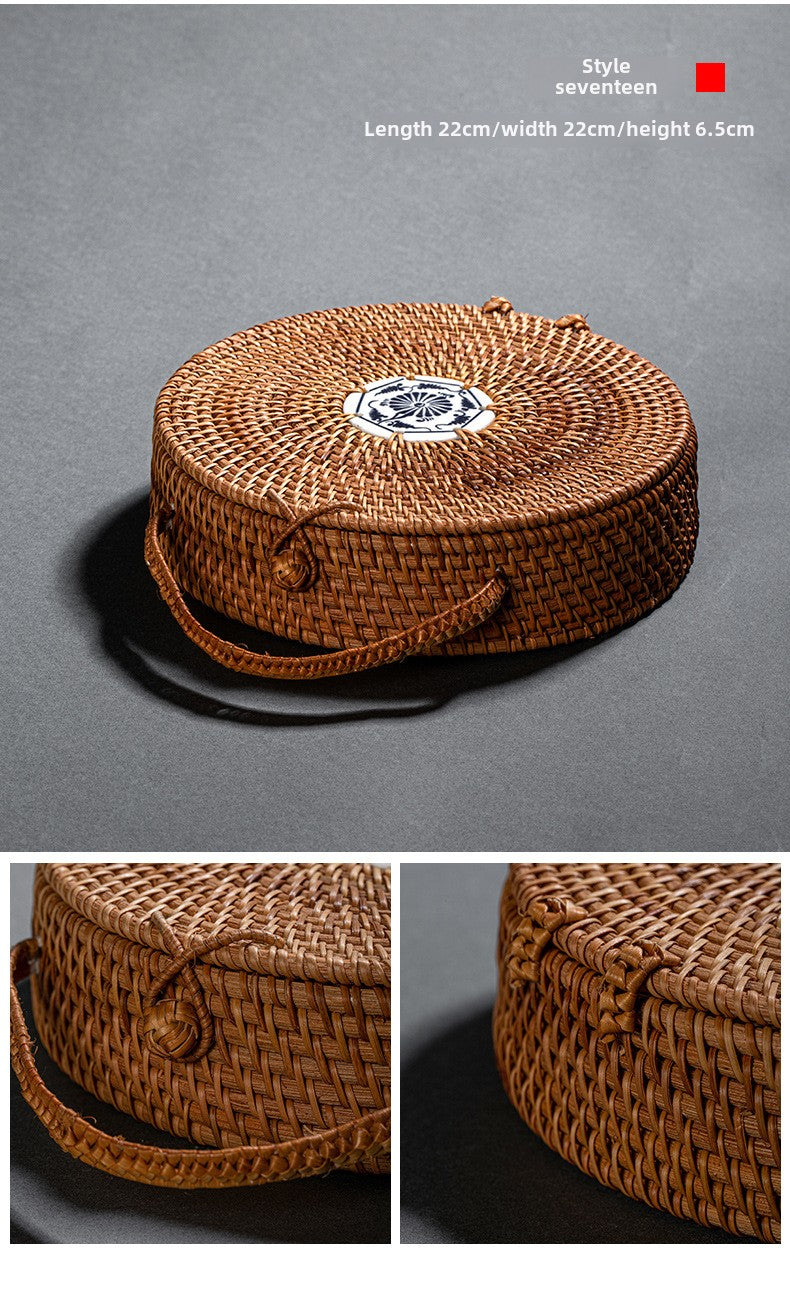 Rattan Woven Pu-erh Tea Box