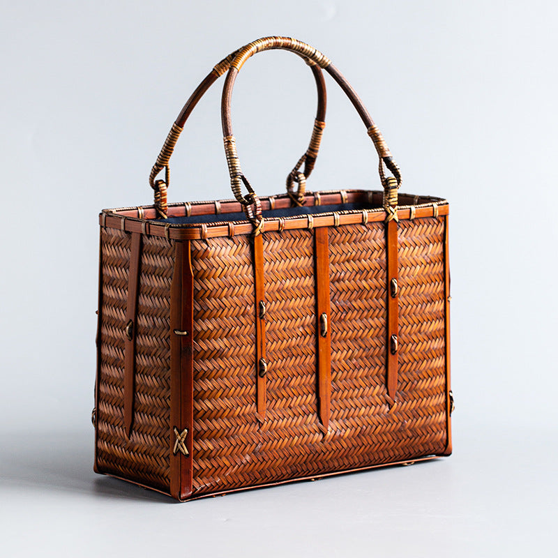 Retro Bamboo Woven Bag