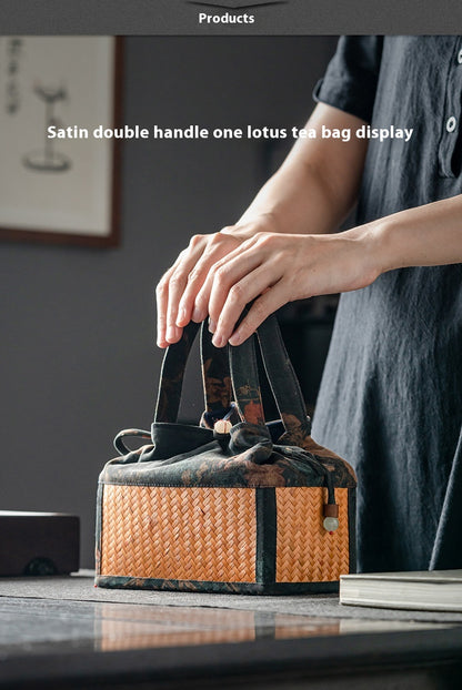 Chinese-Style Portable Bamboo Storage Bag