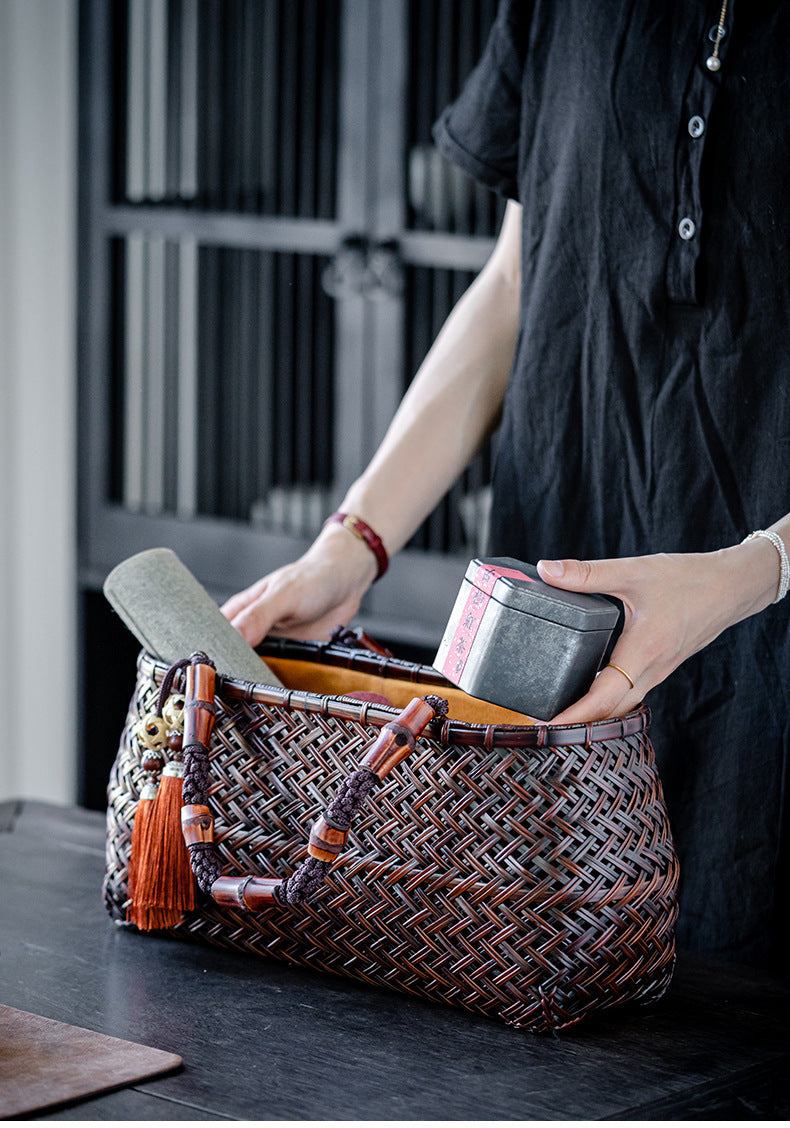 Retro Bamboo Woven Bag