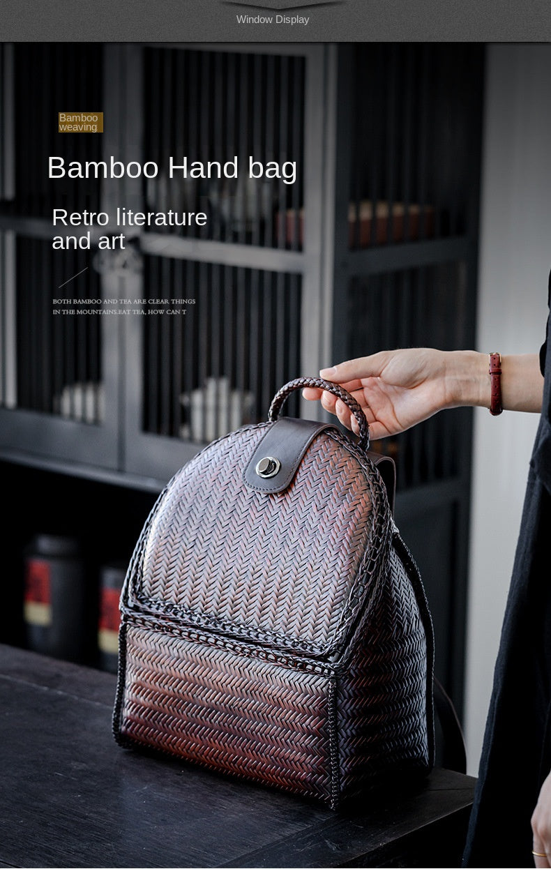 Retro Bamboo Woven Bag