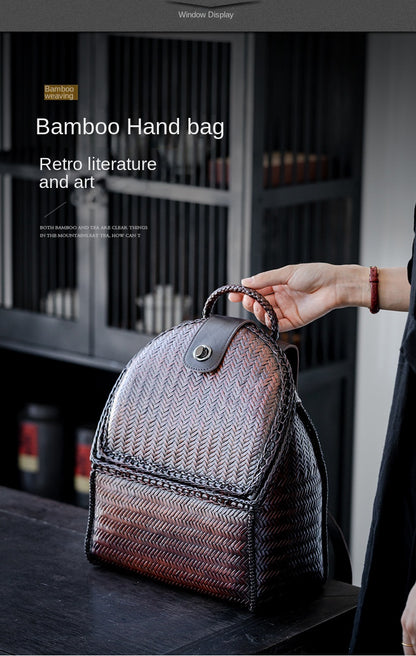 Retro Bamboo Woven Bag