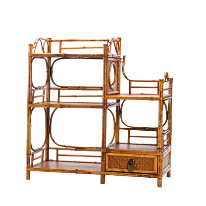 Handmade Bamboo Tea Shelf Curio Stand