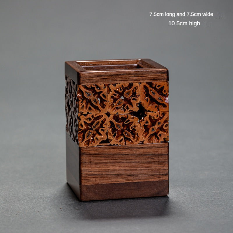Walnut Tea Container