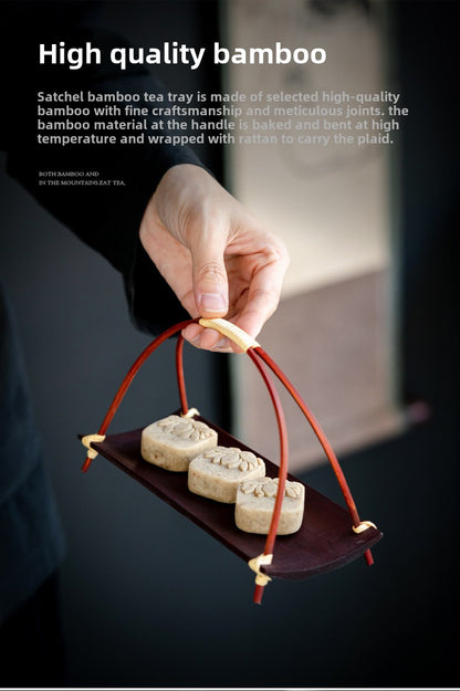 Bamboo Woven Tea Cake Tray