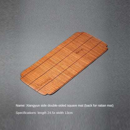 Large Lacquered Bamboo Tea Mat