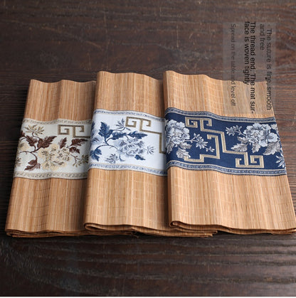 Chinese Ancient Bamboo Tea Mat
