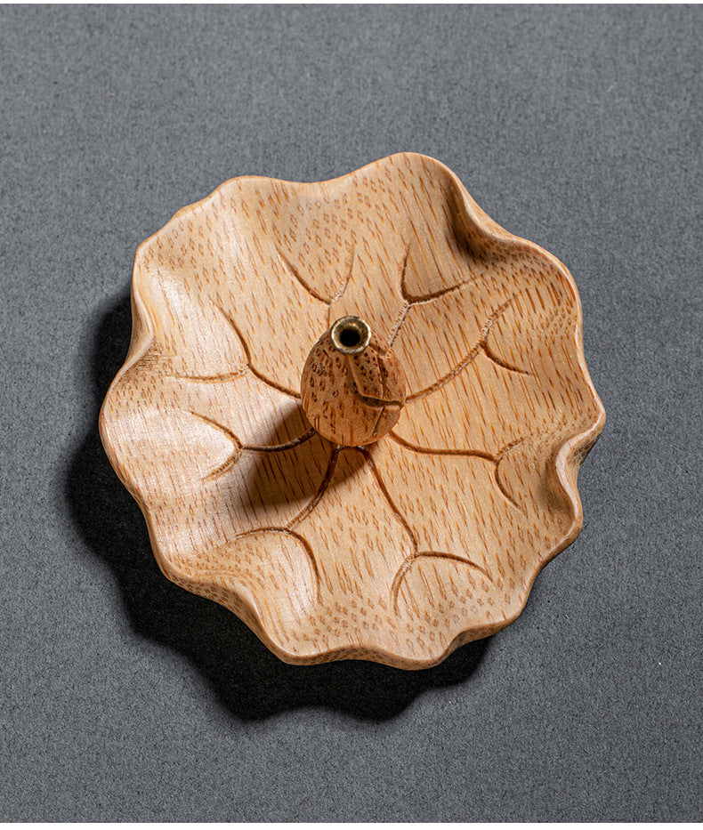 Lotus-shaped incense burner