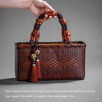 Retro Bamboo Woven Bag